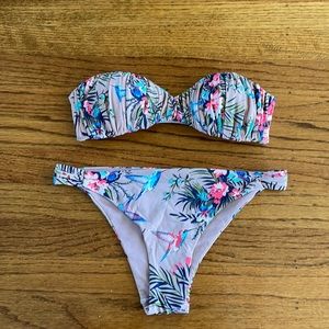 H&M tropical strapless Bikini